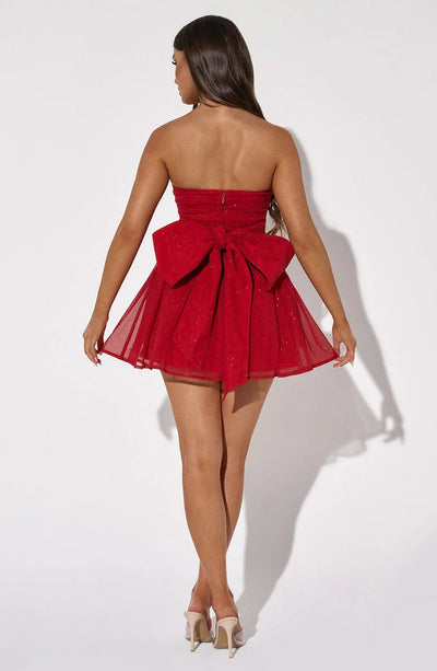 LAVIVE Bow Back Mini Dress