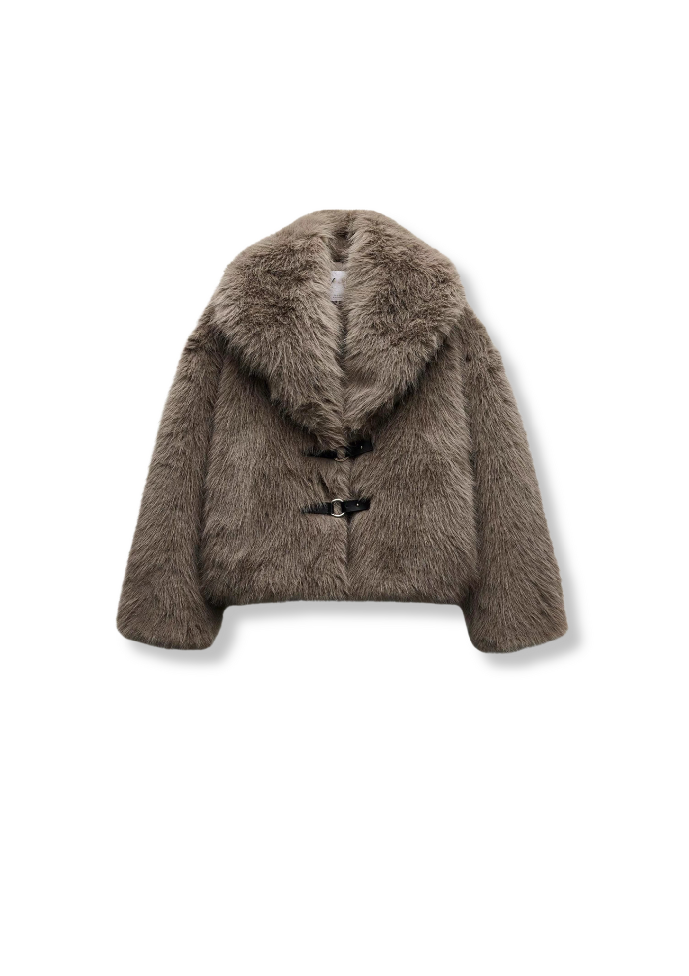Elegant Brown Faux Fur Coat