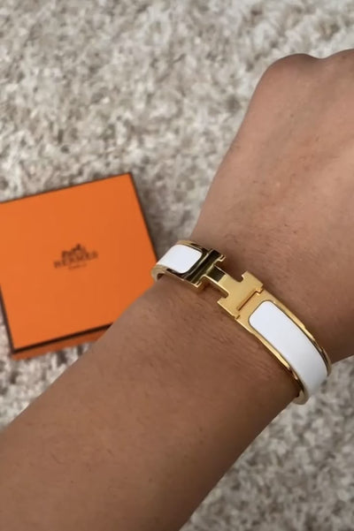 "HERM" Armband Weiß