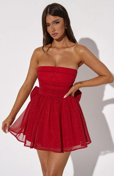 LAVIVE Bow Back Mini Dress