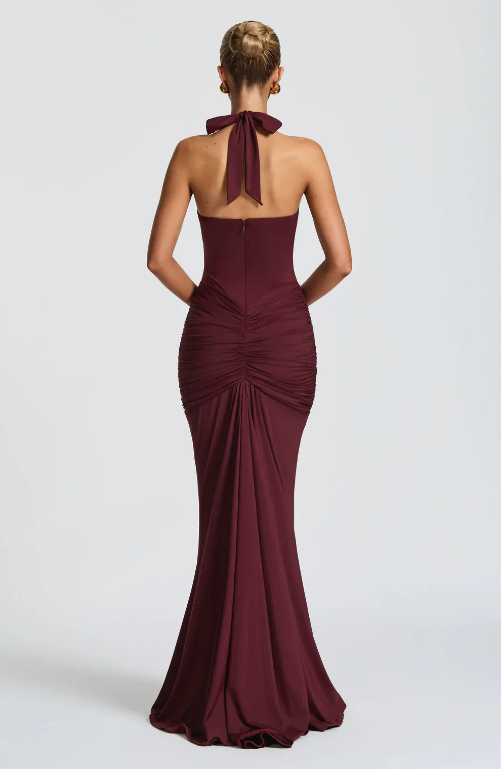 LAVIVE Draped Jersey Maxi Dress