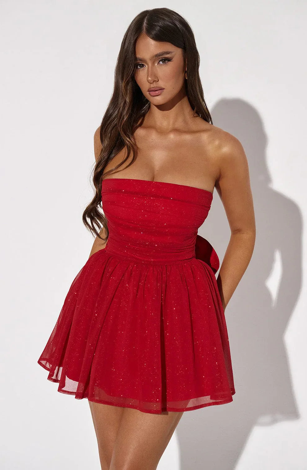 LAVIVE Bow Back Mini Dress
