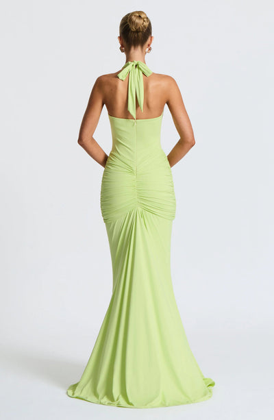 LAVIVE Draped Jersey Maxi Dress