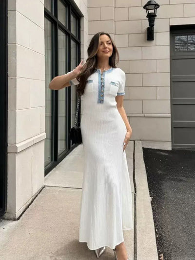 Sommerkleid - Weiß & Blau