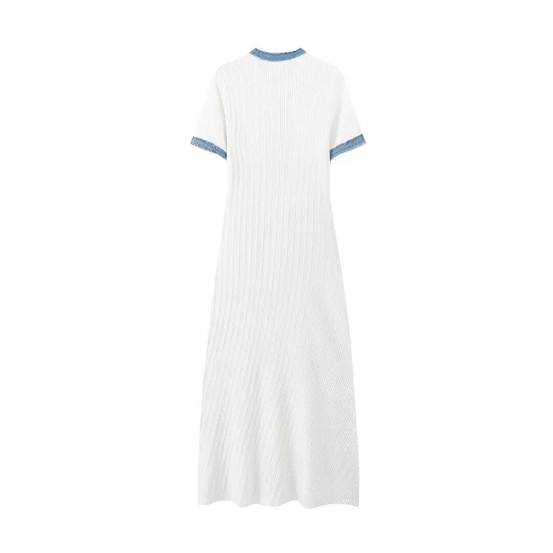 Sommerkleid - Weiß & Blau
