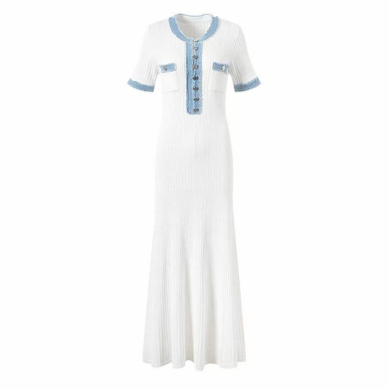 Sommerkleid - Weiß & Blau