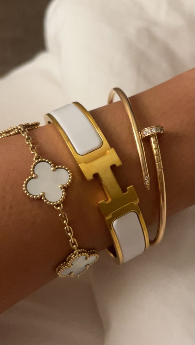 "HERM" Armband Weiß