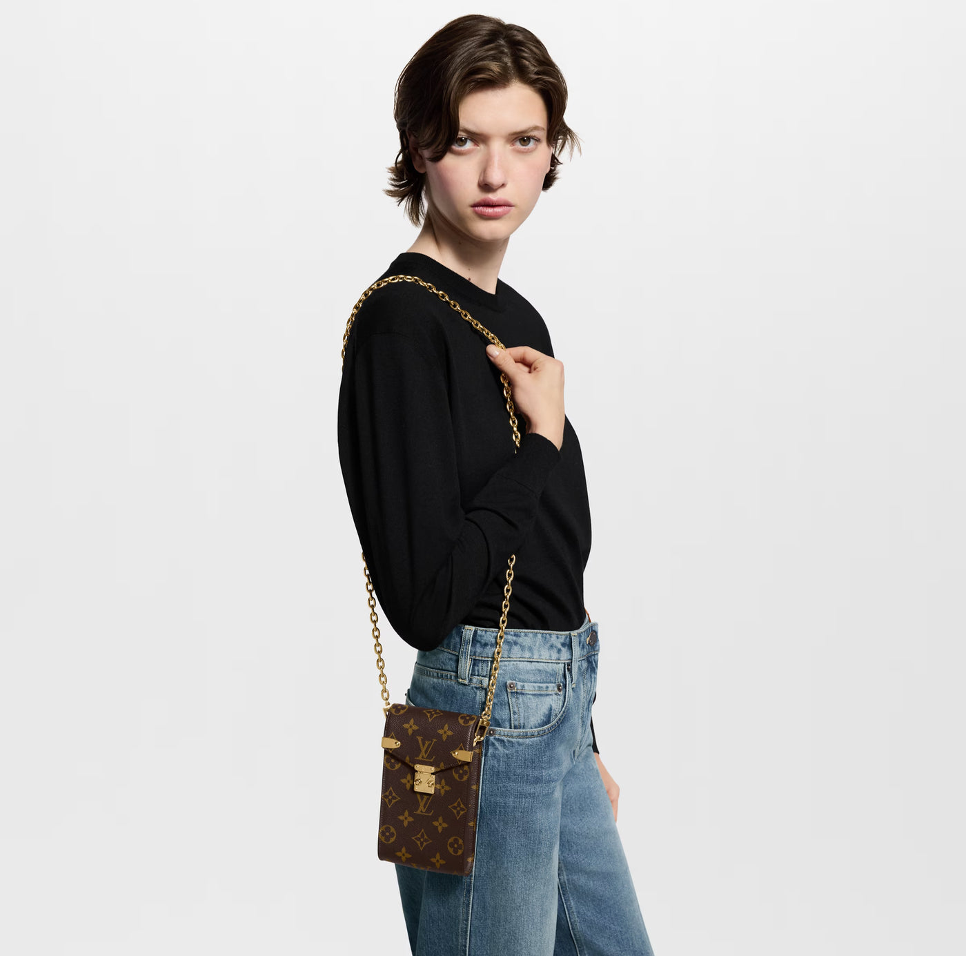 "Lou" Monogram Phone Pouch